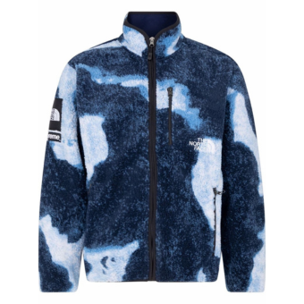 Supreme x The North Face Bleached Denim Fleece Jacket