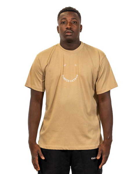 "SMILE" T-Shirt Beige