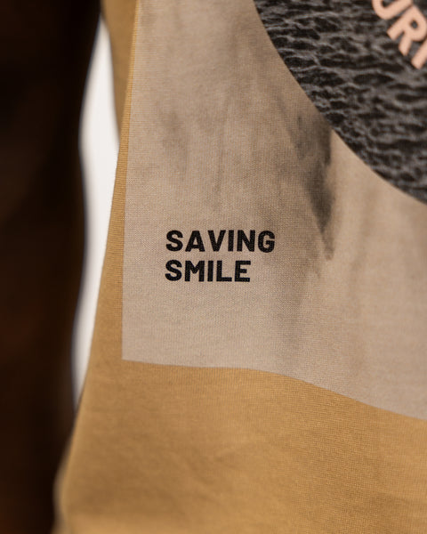 "SMILE" T-Shirt Beige