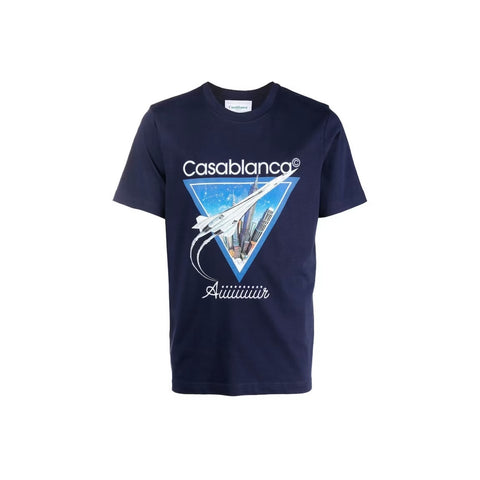 T-Shirt Casablanca Aiiiiir Blue Navy