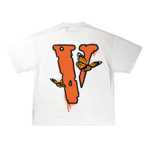 Tee Juice Wrld X Vlone Butterfly White