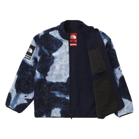 Supreme x The North Face Bleached Denim Fleece Jacket