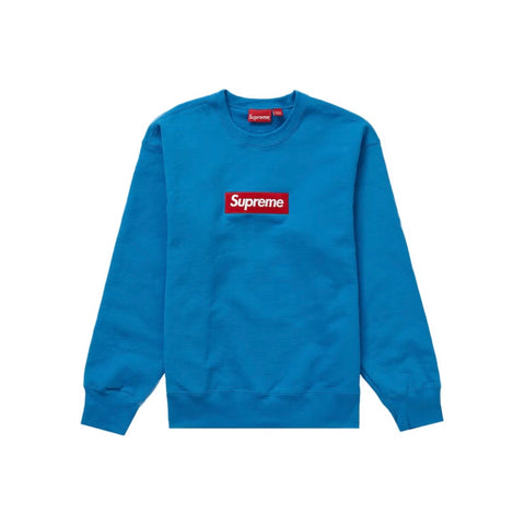 Supreme Box Logo Crewneck Blue FW22