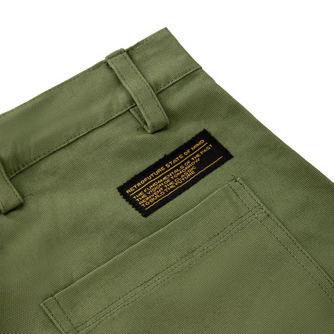 " RETROFUTURE WORKER " Worker Pant Military Green